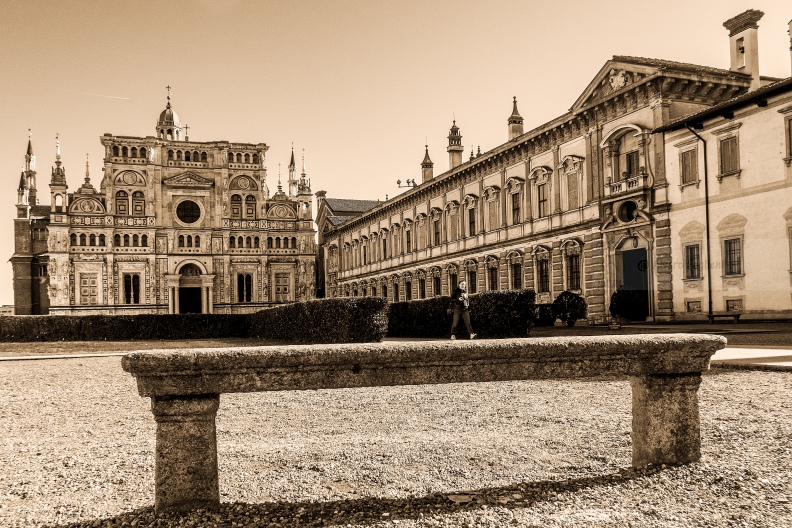 Certosa di Pavia (PV) - Studio viraggio seppia in post-produzione