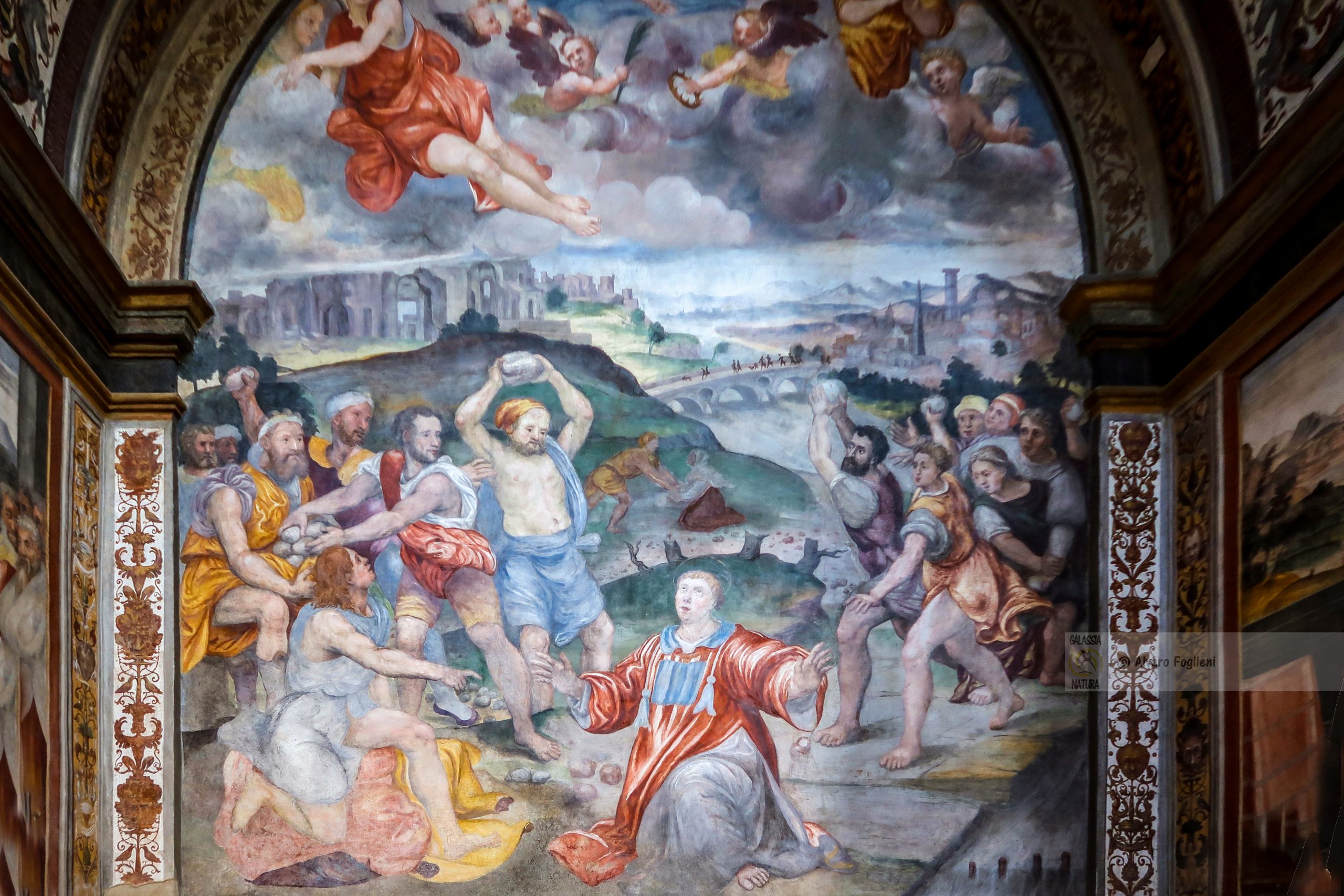 Coro delle Monache San Maurizio, Fotografia cielo stellato affresco, Corso Magenta Milano